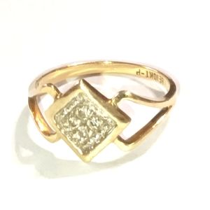 Vintage 10k Yellow Gold Diamond Ring